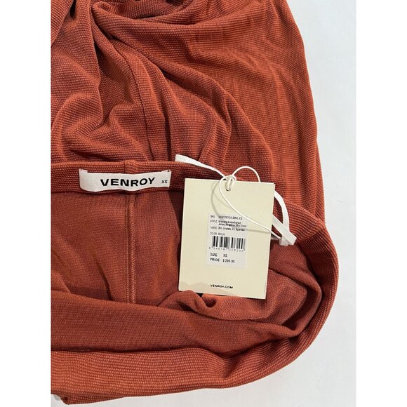 Venroy Jersey Strapless Mini Dress in Brick - Picture 4 of 4